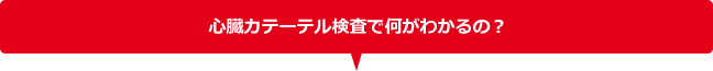 心臓カテーテル検査で何がわかるの?
